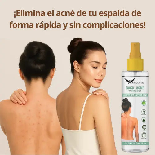 BACK ACNE® Elimina el acné de tu espalda de forma rápida sin resecar ni irritar la piel