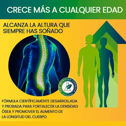 GROWMAX® Crece hasta 7cm en 3 meses, sin importar tu edad